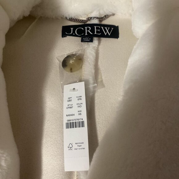 J. Crew Faux Fur Pea Coat - Picture 5 of 8